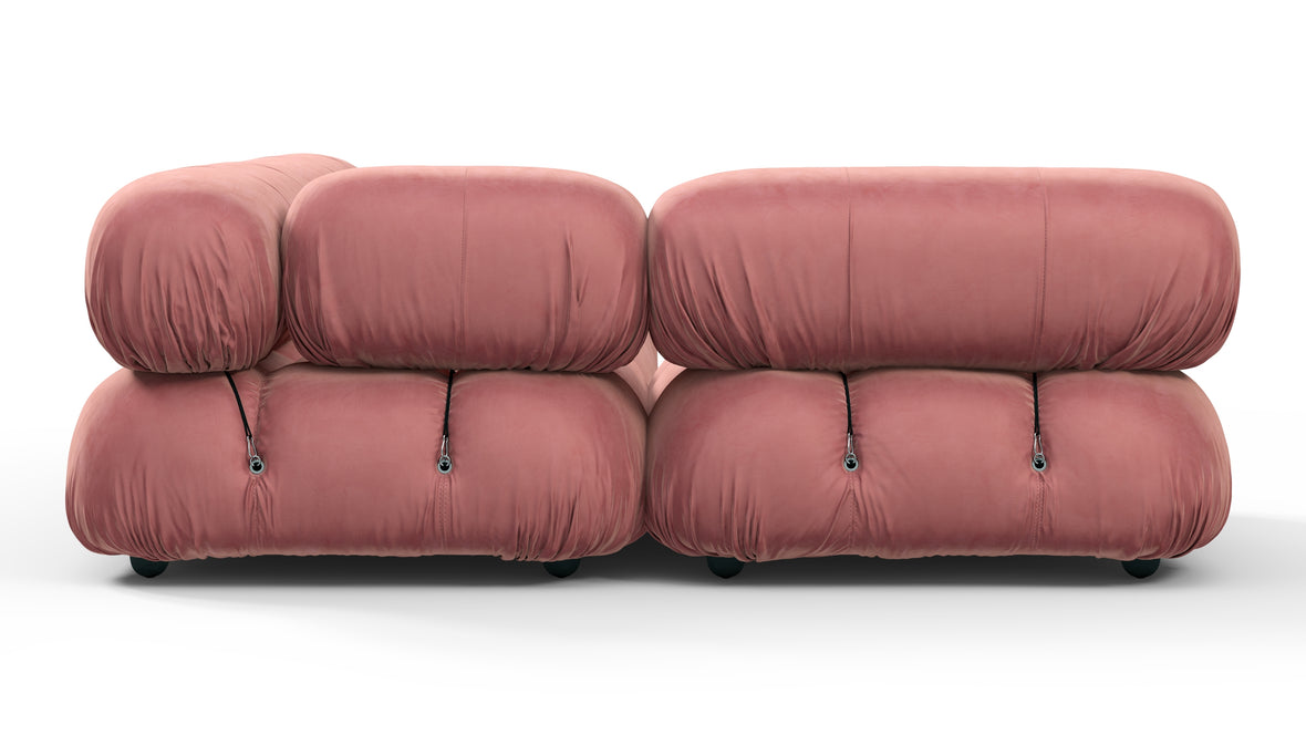 Bellini Sectional - Mario Bellini Sectional, Small Left Corner, Blush Pink Velvet