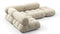Bellini Sectional - Mario Bellini Sectional, Small Left Corner, Eggshell Vegan Suede