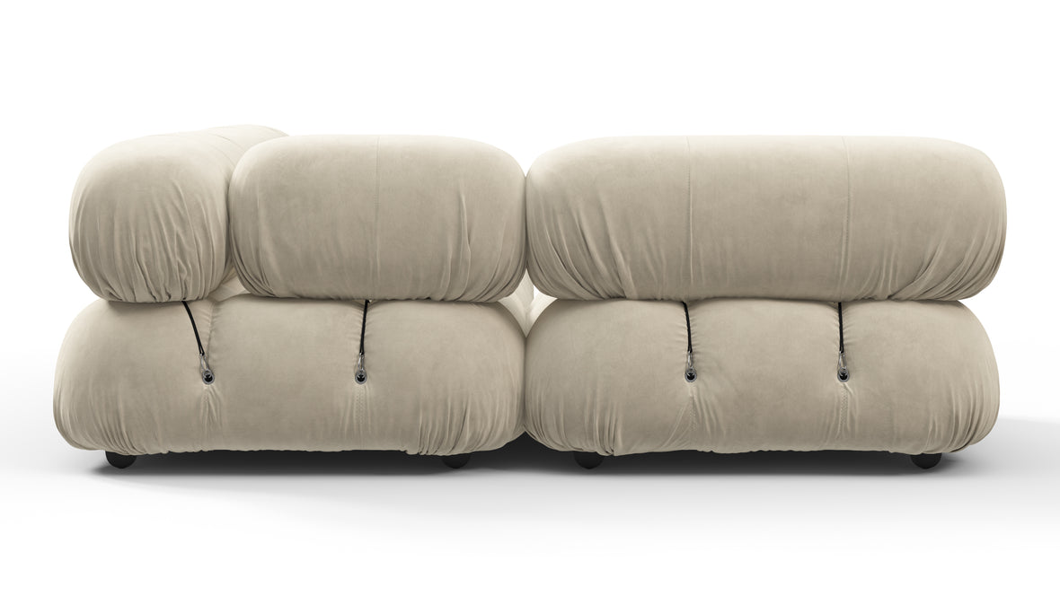 Bellini Sectional - Mario Bellini Sectional, Small Left Corner, Eggshell Vegan Suede