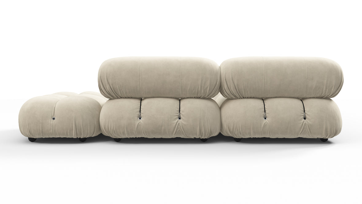 Bellini Sectional - Mario Bellini Sectional, Small Left Corner, Eggshell Vegan Suede