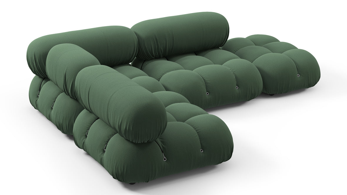 Bellini Sectional - Mario Bellini Sectional, Small Left Corner, Evergreen Brushed Weave
