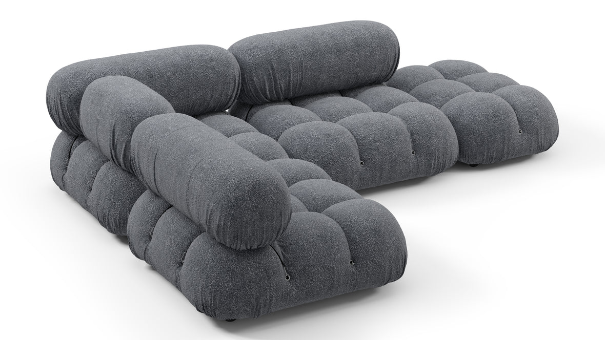 Bellini Sectional - Mario Bellini Sectional, Small Left Corner, Gray Boucle