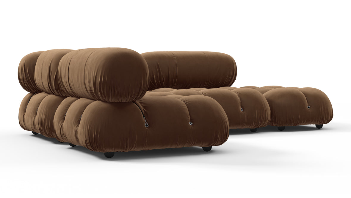 Bellini Sectional - Mario Bellini Sectional, Small Left Corner, Mocha Velvet