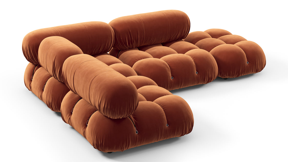 Bellini Sectional - Mario Bellini Sectional, Small Left Corner, Spice Velvet