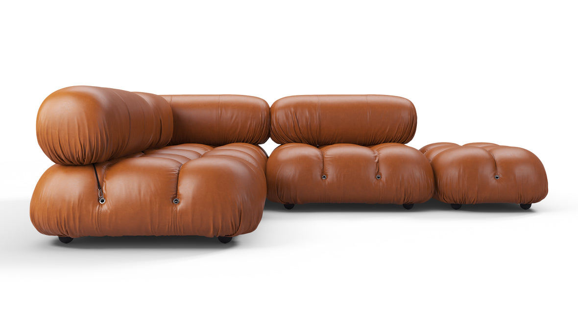 Bellini Sectional - Mario Bellini Sectional, Small Left Corner, Tan Premium Leather