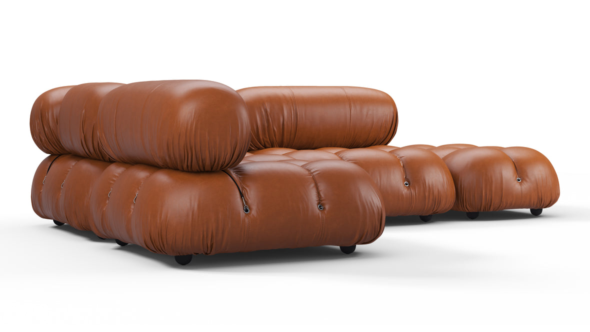 Bellini Sectional - Mario Bellini Sectional, Small Left Corner, Tan Premium Leather