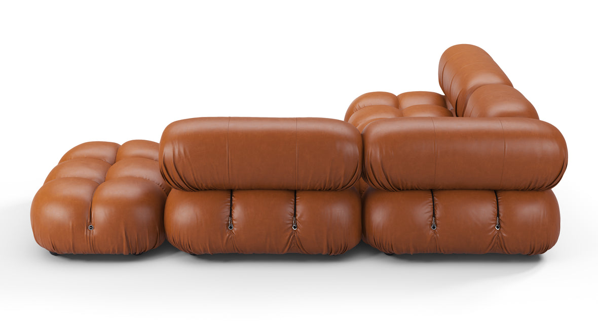 Bellini Sectional - Mario Bellini Sectional, Small Left Corner, Tan Premium Leather