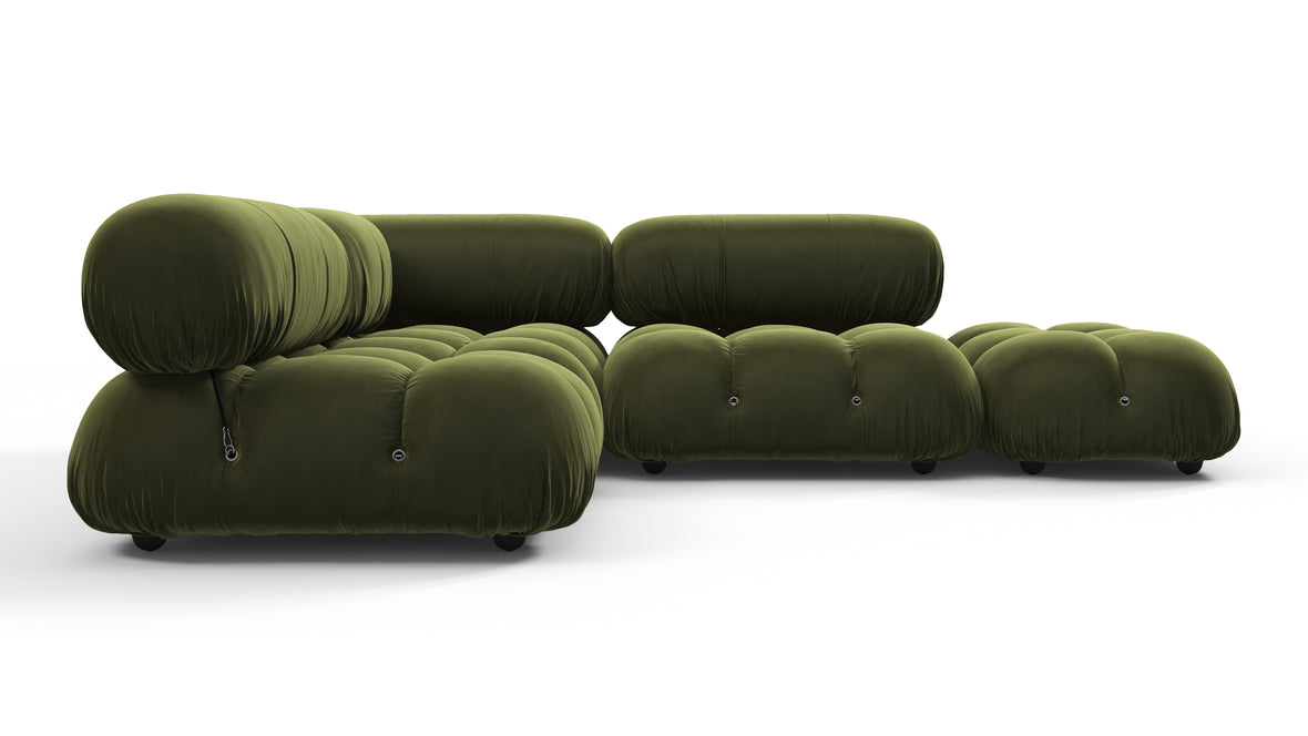 Bellini Sectional - Mario Bellini Sectional, Small Left Corner, Thyme Luxe Velvet