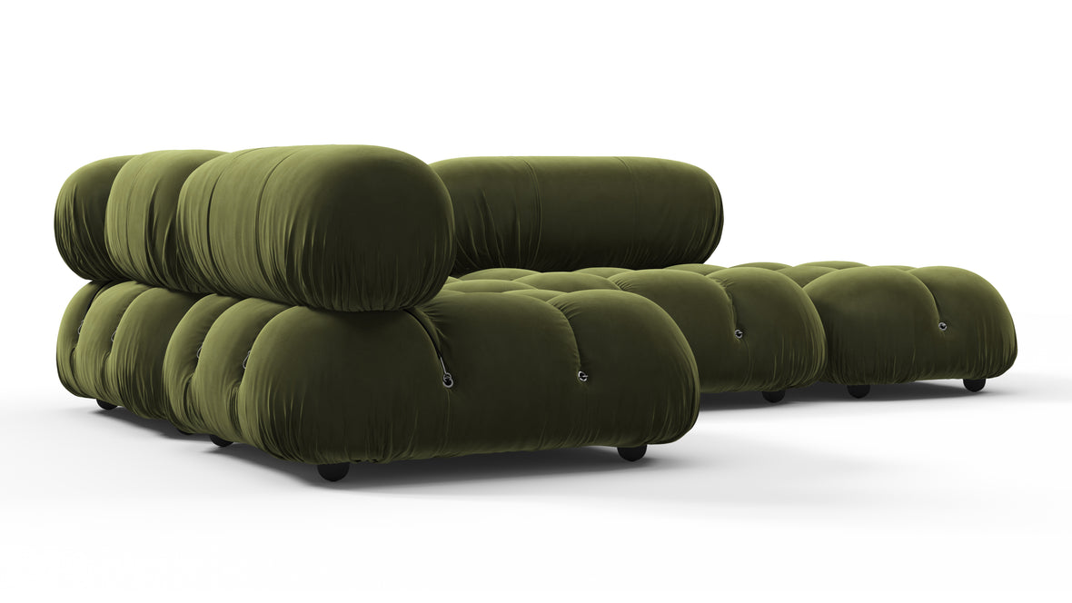 Bellini Sectional - Mario Bellini Sectional, Small Left Corner, Thyme Luxe Velvet