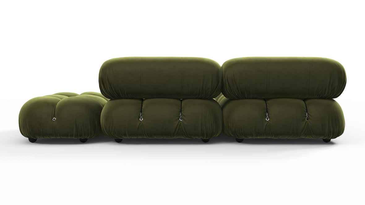 Bellini Sectional - Mario Bellini Sectional, Small Left Corner, Thyme Luxe Velvet