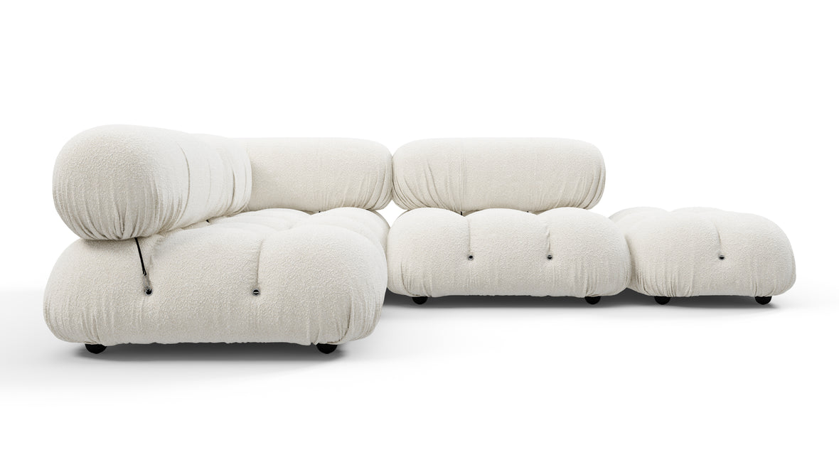 Bellini Sectional - Mario Bellini Sectional, Small Left Corner, White Boucle