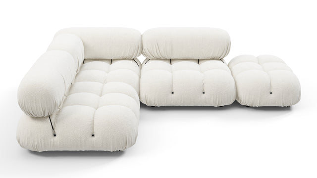 Bellini Sectional - Mario Bellini Sectional, Small Left Corner, White Boucle