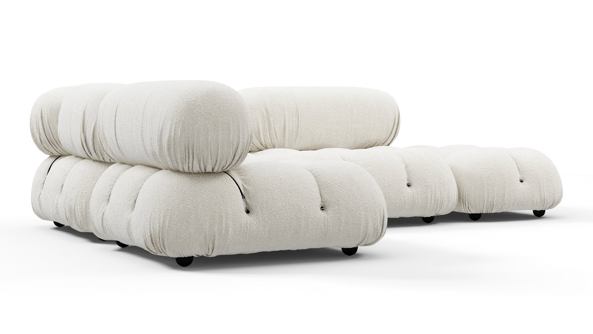 Bellini Sectional - Mario Bellini Sectional, Small Left Corner, White Boucle