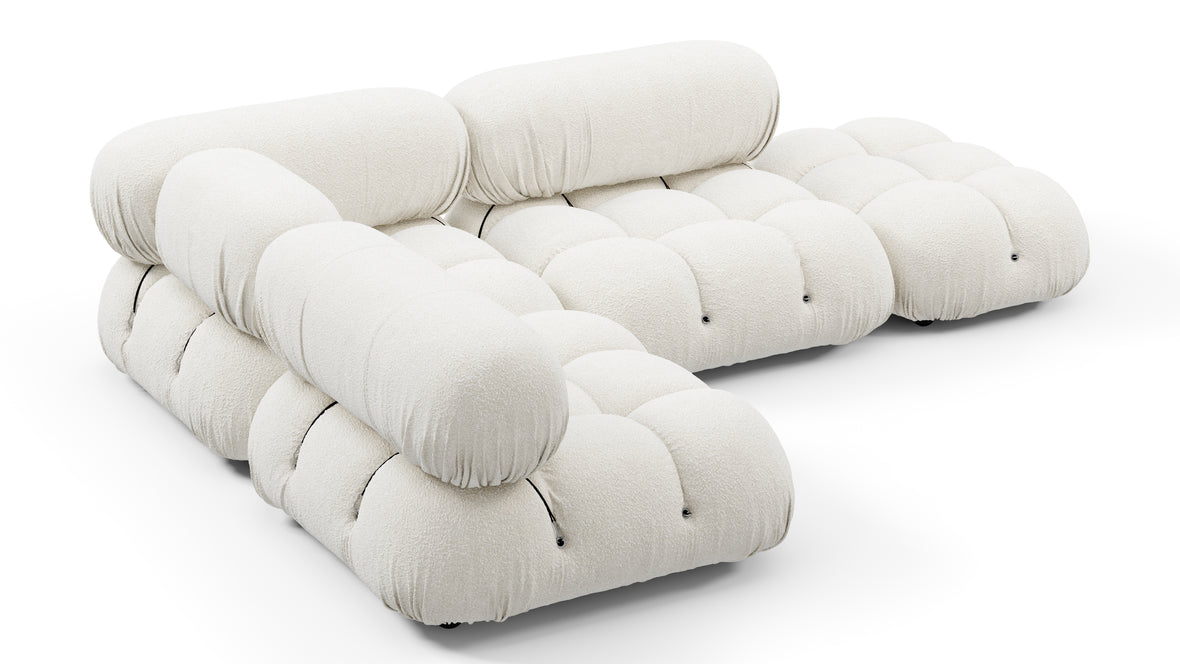 Bellini Sectional - Mario Bellini Sectional, Small Left Corner, White Boucle