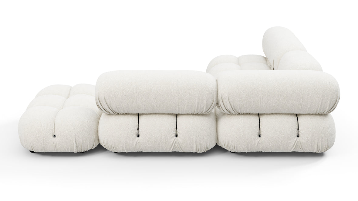 Bellini Sectional - Mario Bellini Sectional, Small Left Corner, White Boucle