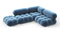 Bellini Sectional - Mario Bellini Sectional, Small Right Corner, Aegean Blue Velvet