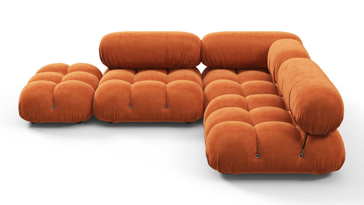 Bellini Sectional - Mario Bellini Sectional, Small Right Corner, Apricot Velvet