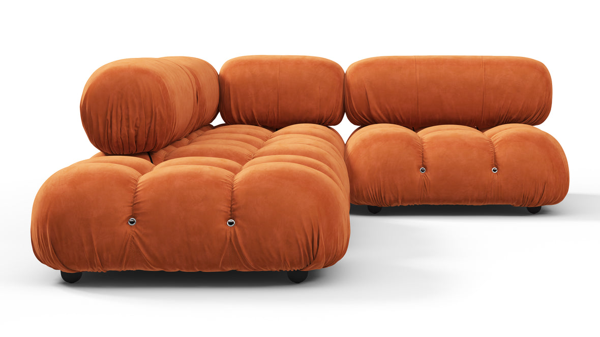 Bellini Sectional - Mario Bellini Sectional, Small Right Corner, Apricot Velvet