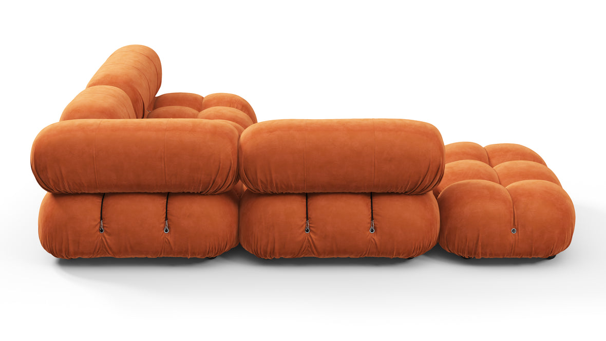 Bellini Sectional - Mario Bellini Sectional, Small Right Corner, Apricot Velvet