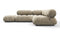 Bellini Sectional - Mario Bellini Sectional, Small Right Corner, Beige Gray Chenille