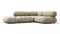 Bellini Sectional - Mario Bellini Sectional, Small Right Corner, Beige Gray Chenille