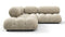 Bellini Sectional - Mario Bellini Sectional, Small Right Corner, Beige Gray Chenille