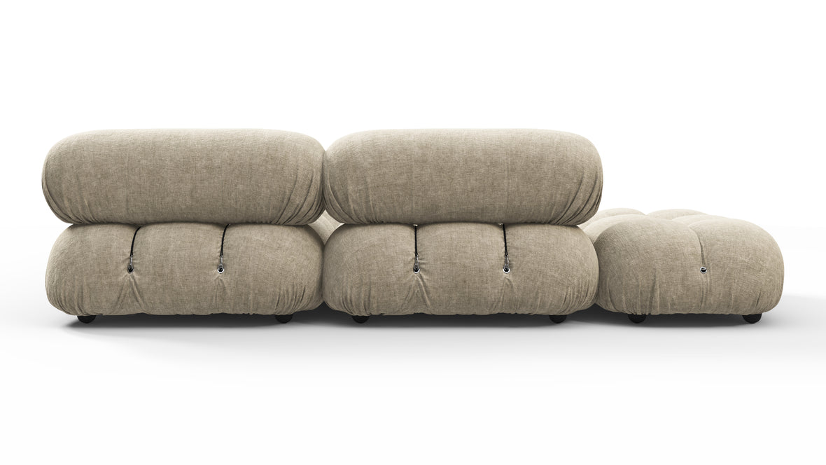 Bellini Sectional - Mario Bellini Sectional, Small Right Corner, Beige Gray Chenille