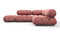 Bellini Sectional - Mario Bellini Sectional, Small Right Corner, Blush Pink Velvet