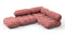 Bellini Sectional - Mario Bellini Sectional, Small Right Corner, Blush Pink Velvet