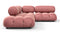 Bellini Sectional - Mario Bellini Sectional, Small Right Corner, Blush Pink Velvet