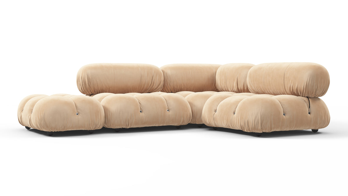 Bellini Sectional - Mario Bellini Sectional, Small Right Corner, Ecru Velvet
