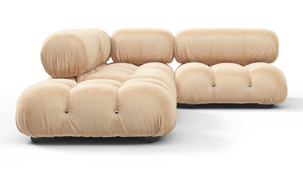 Bellini Sectional - Mario Bellini Sectional, Small Right Corner, Ecru Velvet