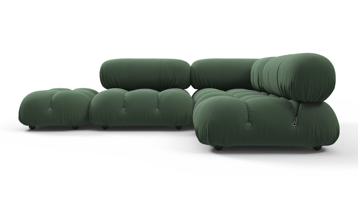 Bellini Sectional - Mario Bellini Sectional, Small Right Corner, Evergreen Brushed Weave