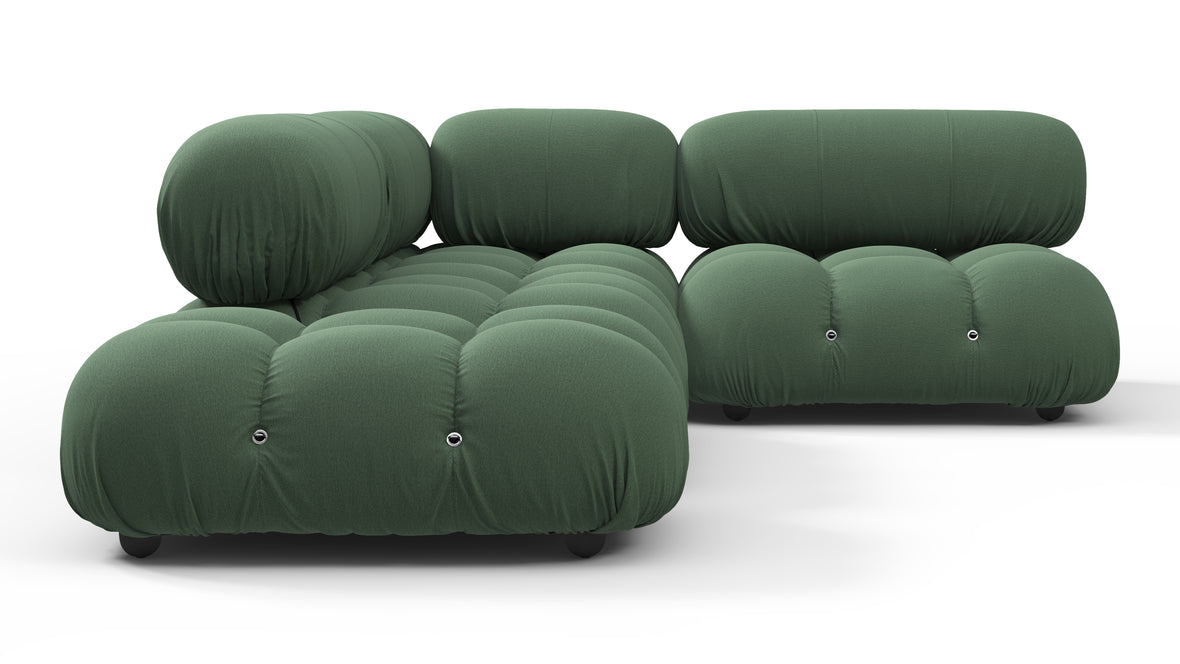 Bellini Sectional - Mario Bellini Sectional, Small Right Corner, Evergreen Brushed Weave