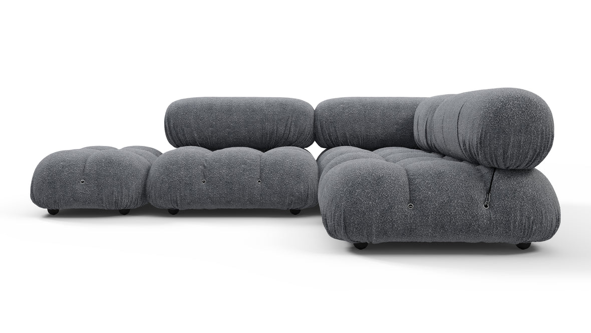 Bellini Sectional - Mario Bellini Sectional, Small Right Corner, Gray Boucle