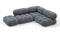 Bellini Sectional - Mario Bellini Sectional, Small Right Corner, Gray Boucle