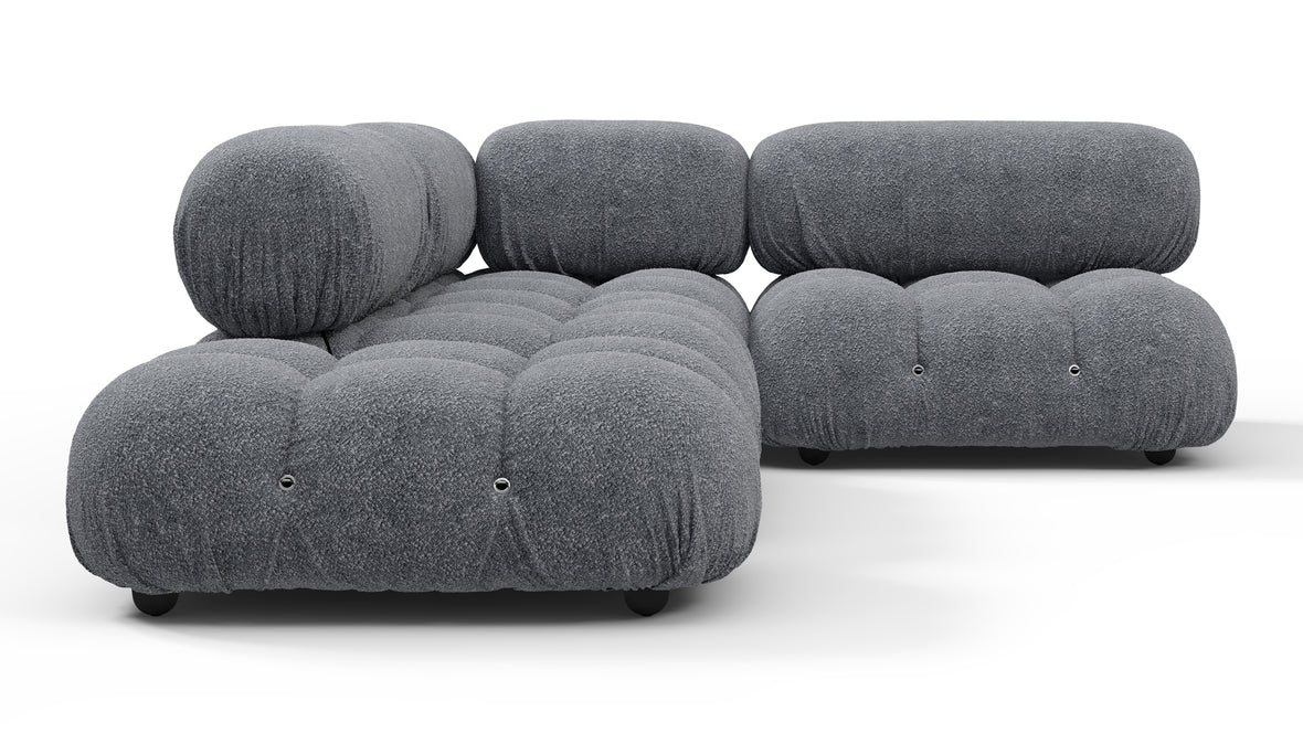 Bellini Sectional - Mario Bellini Sectional, Small Right Corner, Gray Boucle