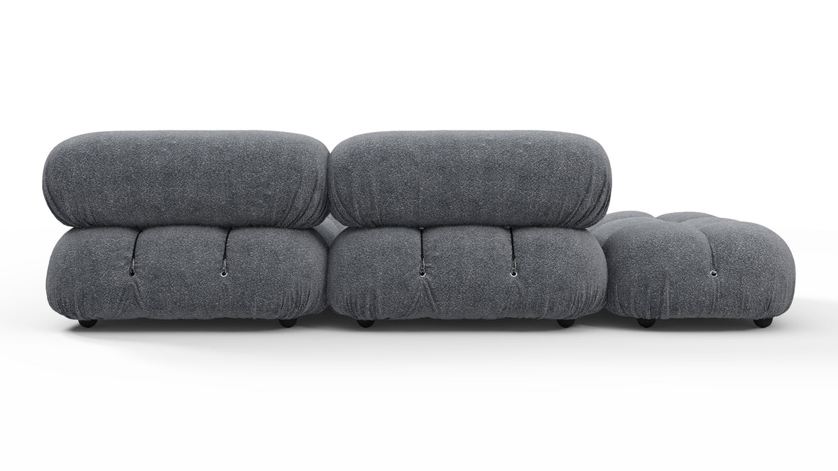 Bellini Sectional - Mario Bellini Sectional, Small Right Corner, Gray Boucle
