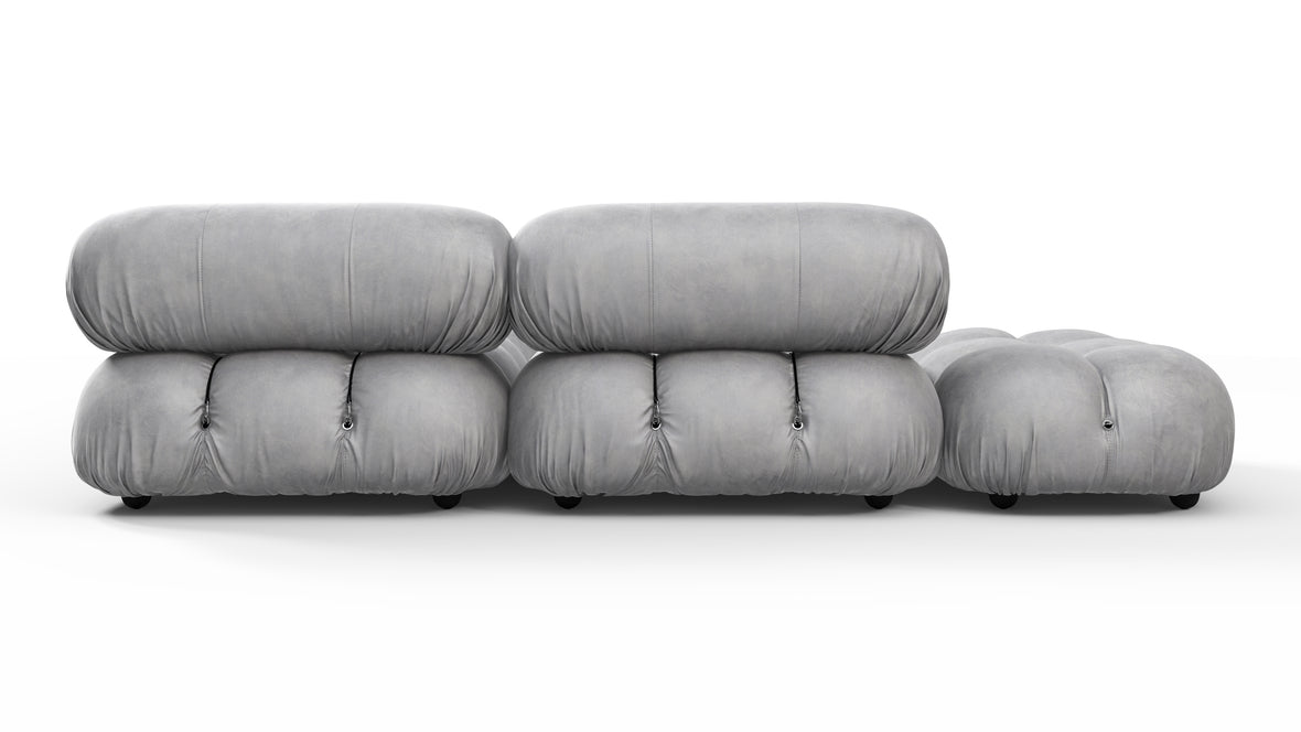 Bellini Sectional - Mario Bellini Sectional, Small Right Corner, Light Gray Velvet