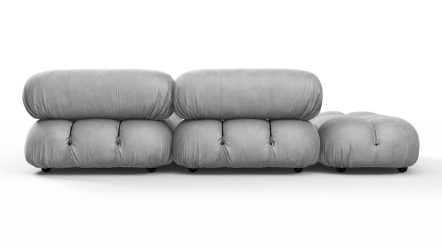 Bellini Sectional - Mario Bellini Sectional, Small Right Corner, Light Gray Velvet