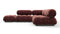 Bellini Sectional - Mario Bellini Sectional, Small Right Corner, Maroon Velvet