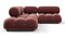 Bellini Sectional - Mario Bellini Sectional, Small Right Corner, Maroon Velvet
