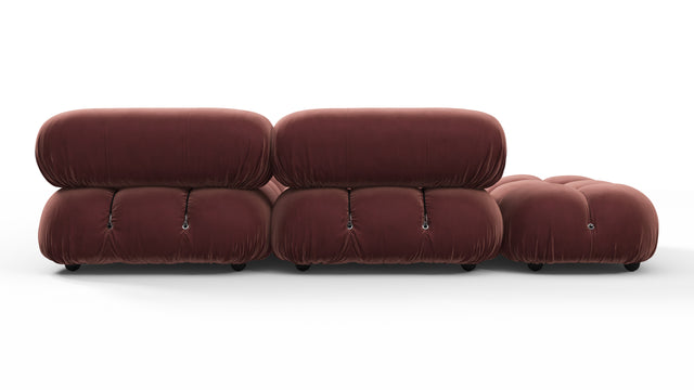 Bellini Sectional - Mario Bellini Sectional, Small Right Corner, Maroon Velvet