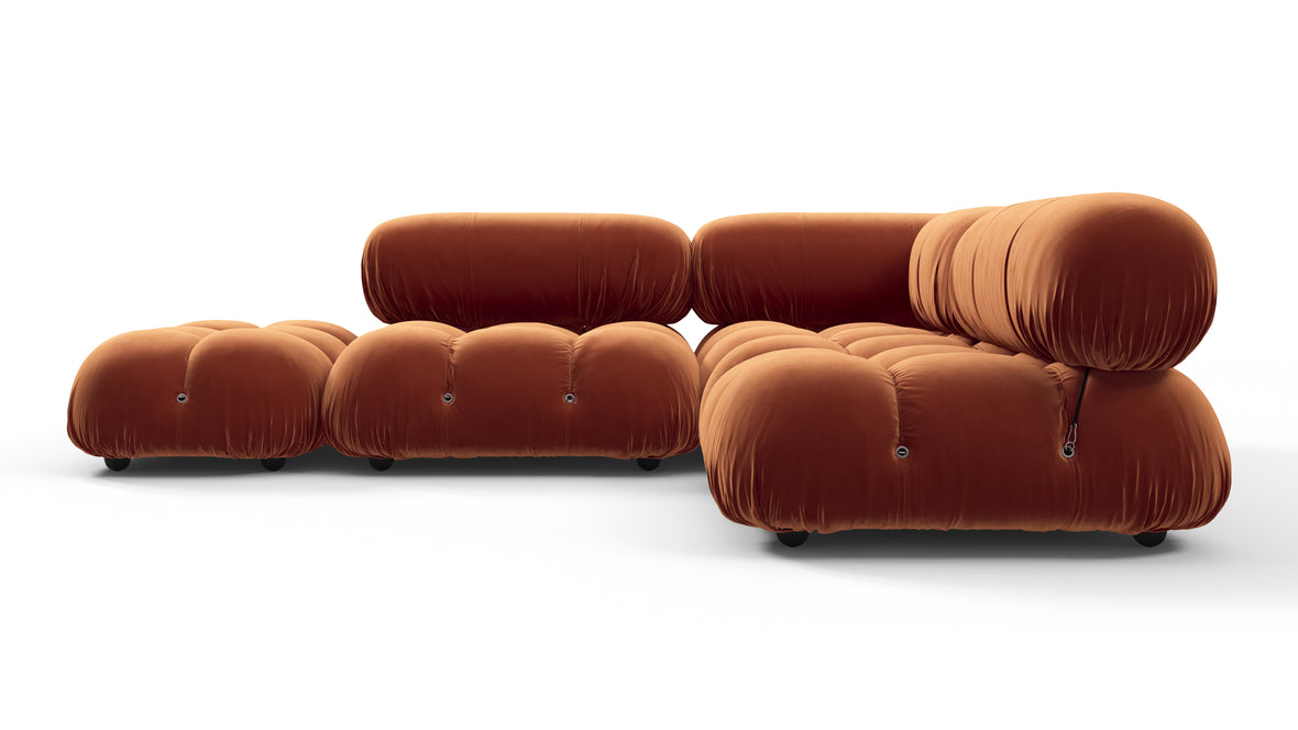 Bellini Sectional - Mario Bellini Sectional, Small Right Corner, Spice Velvet