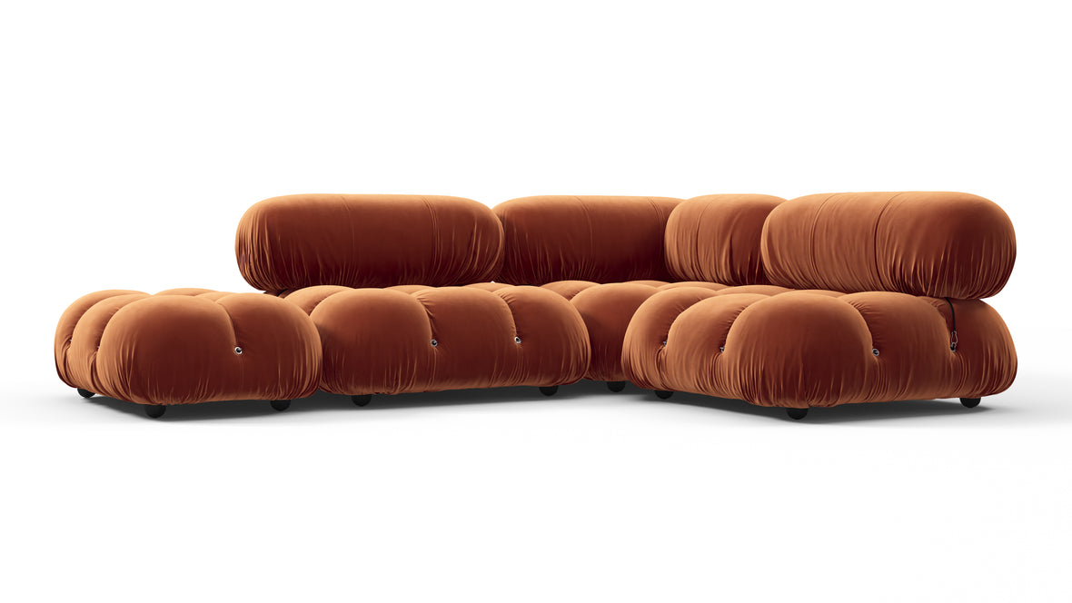 Bellini Sectional - Mario Bellini Sectional, Small Right Corner, Spice Velvet