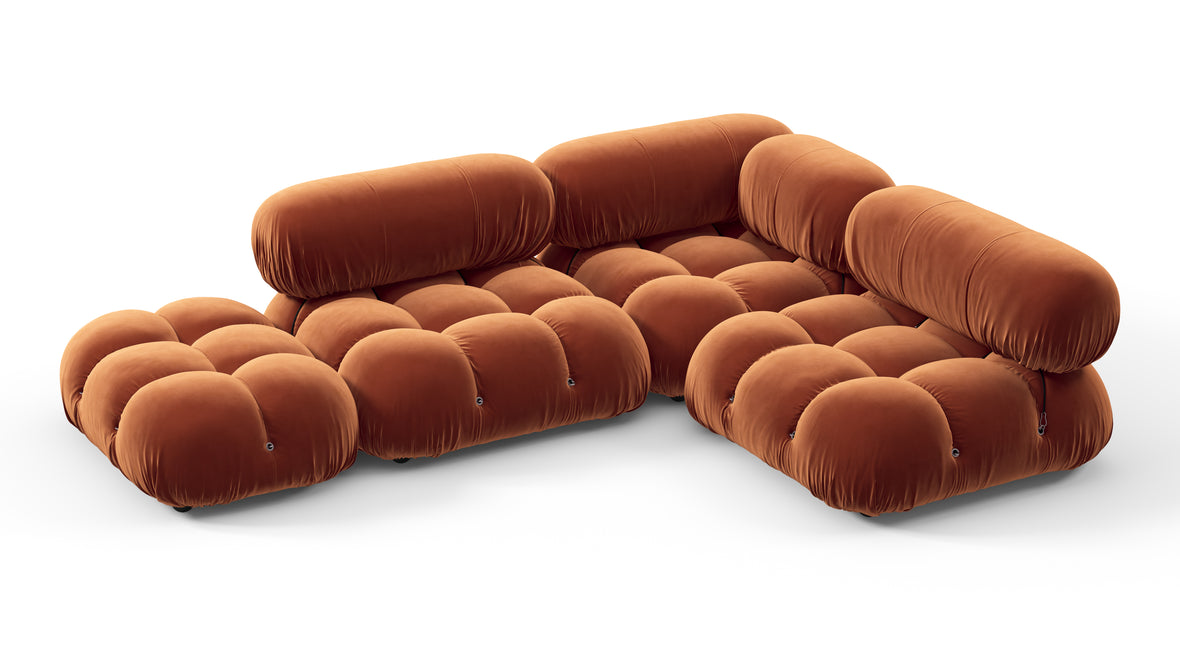 Bellini Sectional - Mario Bellini Sectional, Small Right Corner, Spice Velvet