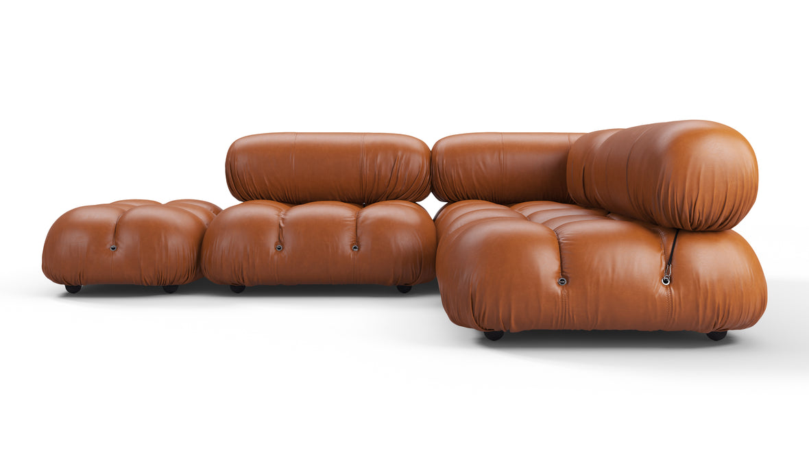 Bellini Sectional - Mario Bellini Sectional, Small Right Corner, Tan Premium Leather