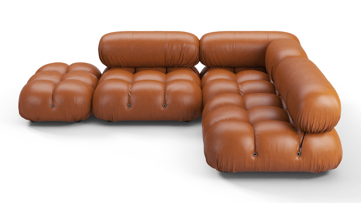 Bellini Sectional - Mario Bellini Sectional, Small Right Corner, Tan Premium Leather