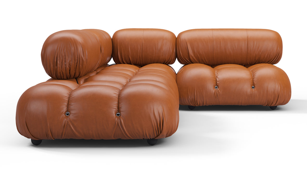 Bellini Sectional - Mario Bellini Sectional, Small Right Corner, Tan Premium Leather