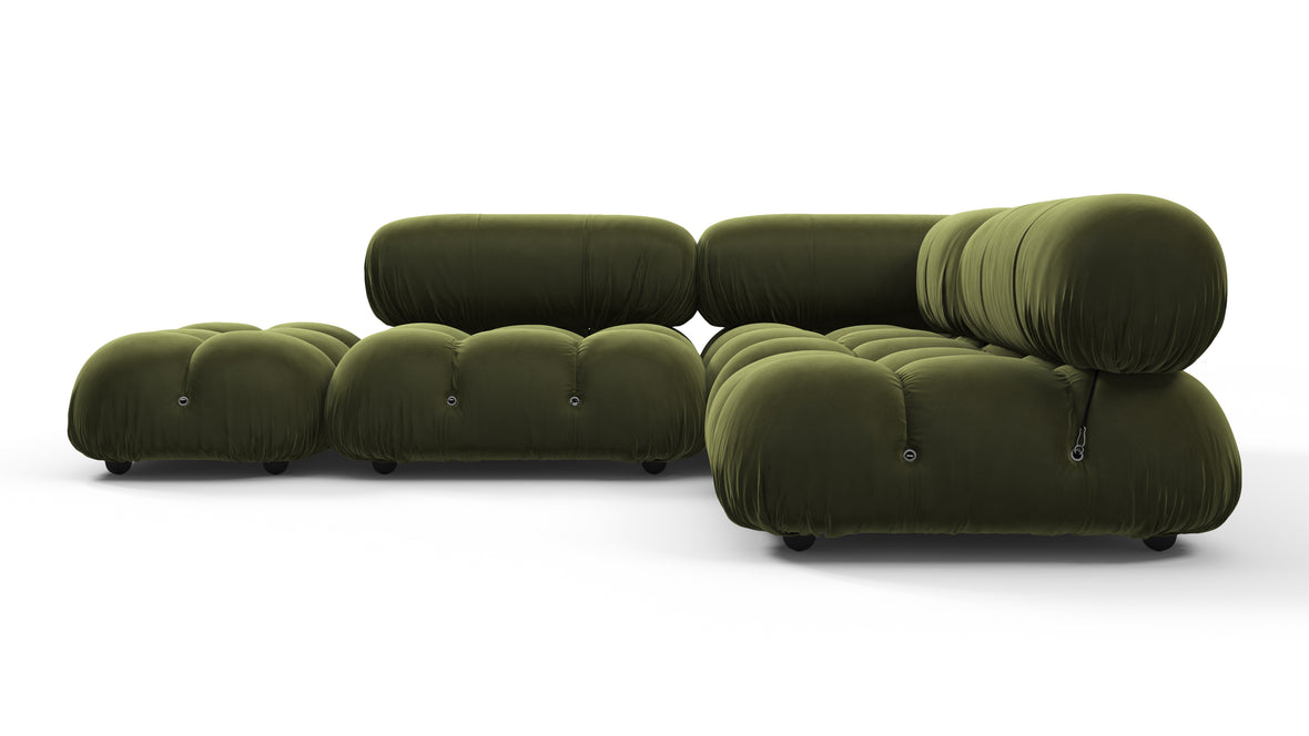 Bellini Sectional - Mario Bellini Sectional, Small Right Corner, Thyme Luxe Velvet